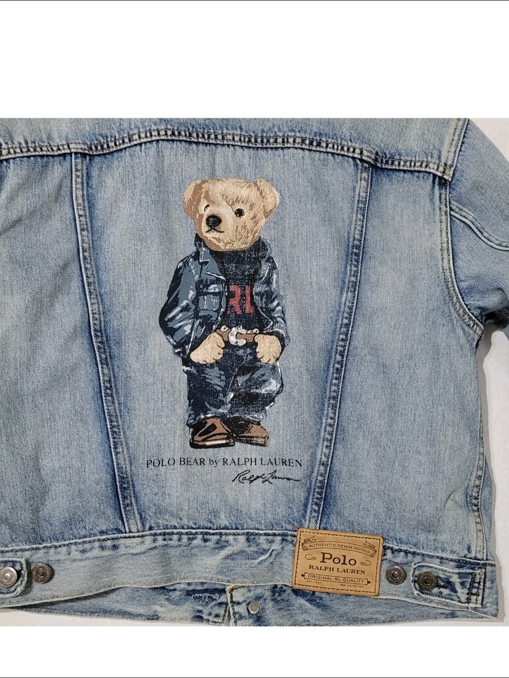 Ralph Lauren Denim Polo Teddy Bear Jacket Women's Medium - Picture 11 of 11